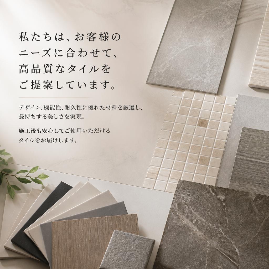 高品質なタイルの選定