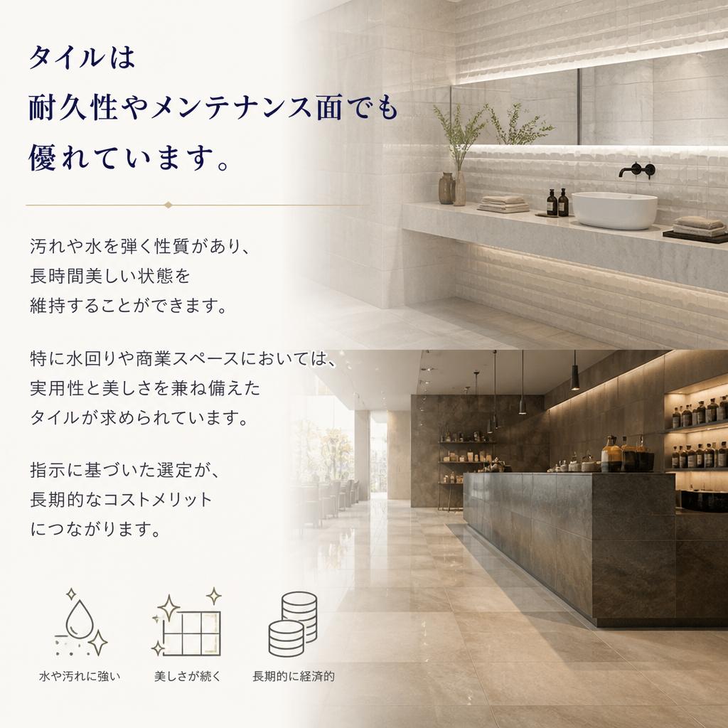 高機能なタイルの特徴