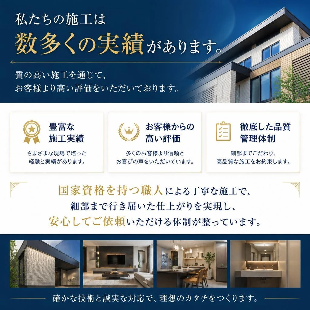 実績に基づく安心の施工