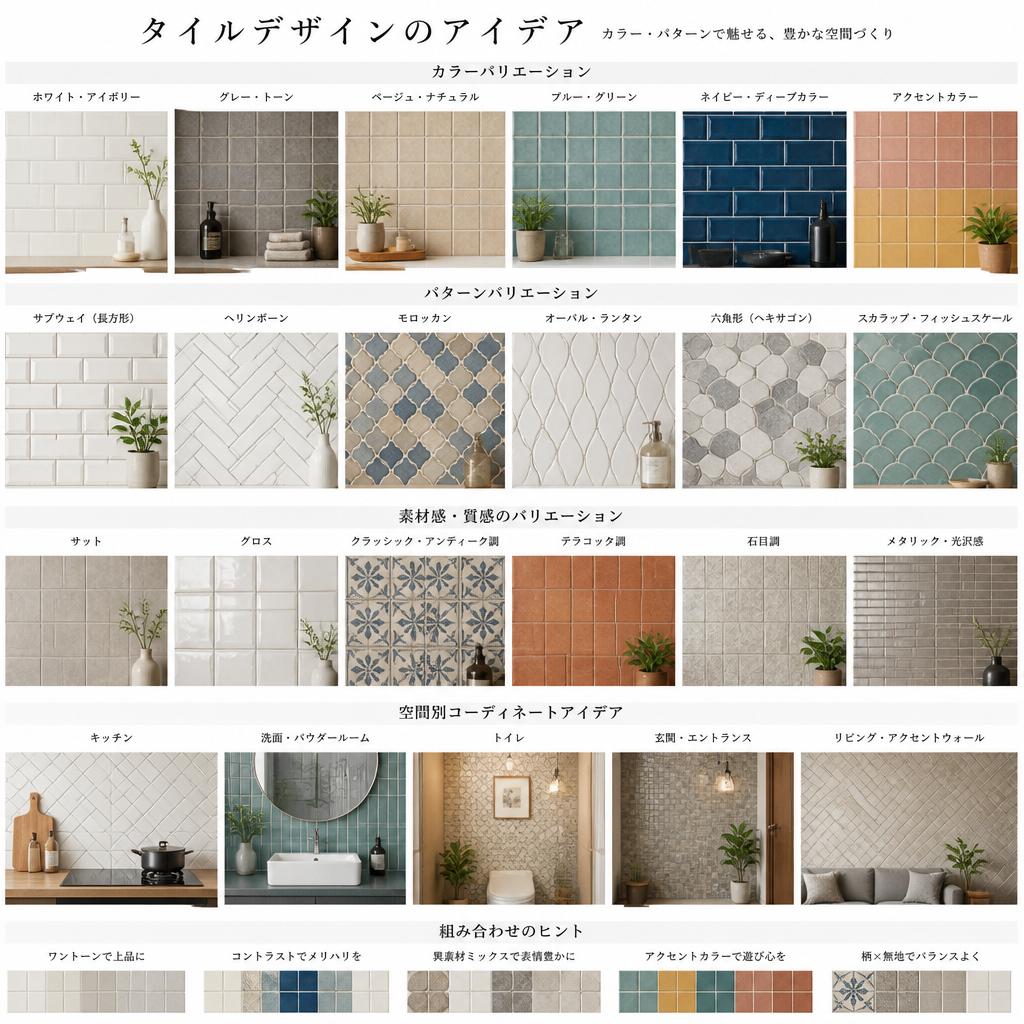 おしゃれなタイルデザインのアイデア集