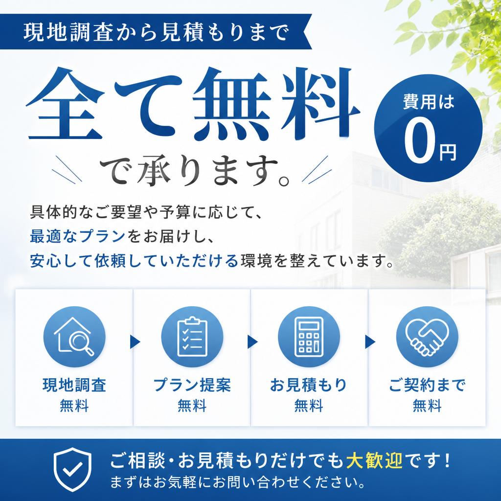 無料で安心の見積もりサービス