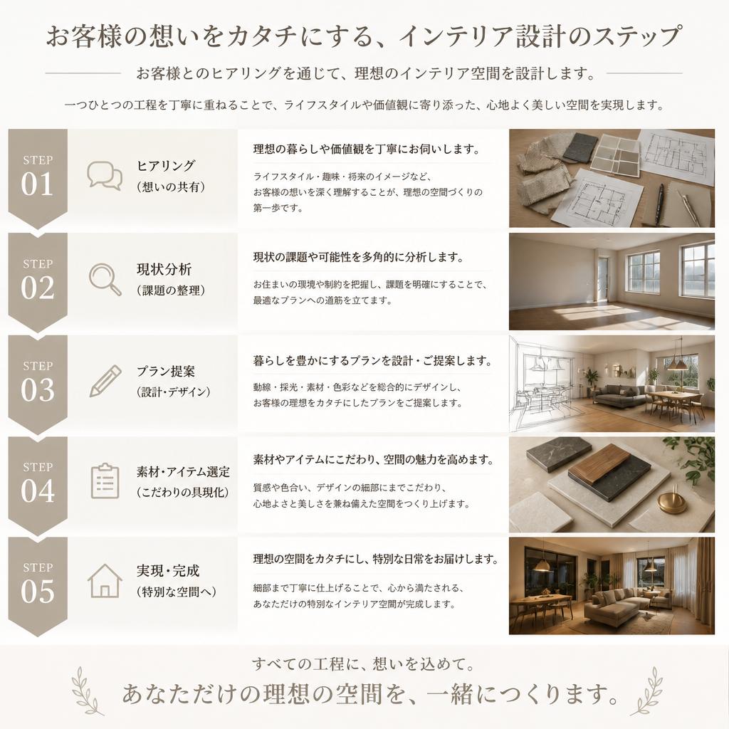 2. 理想の空間をデザインするためのプロセス
