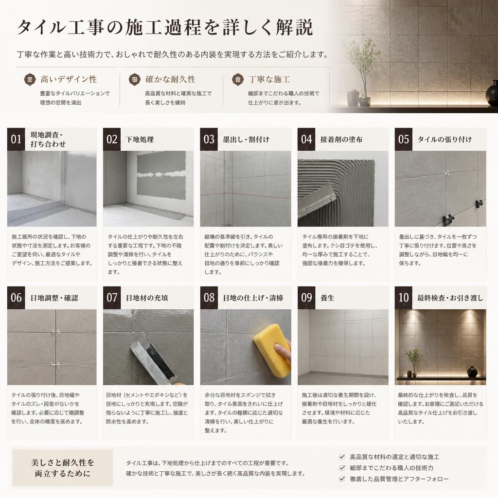 施工過程の紹介と品質へのこだわり