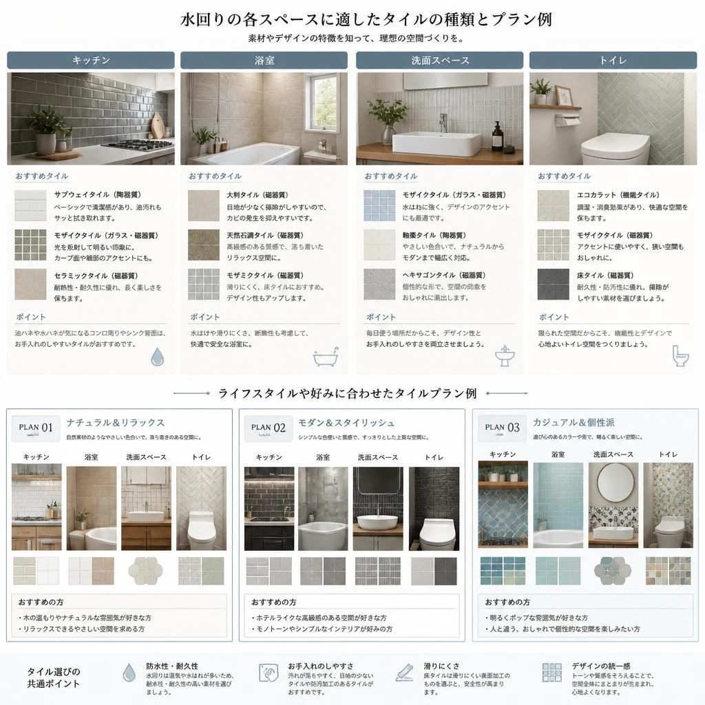用途に応じたタイルのご提案