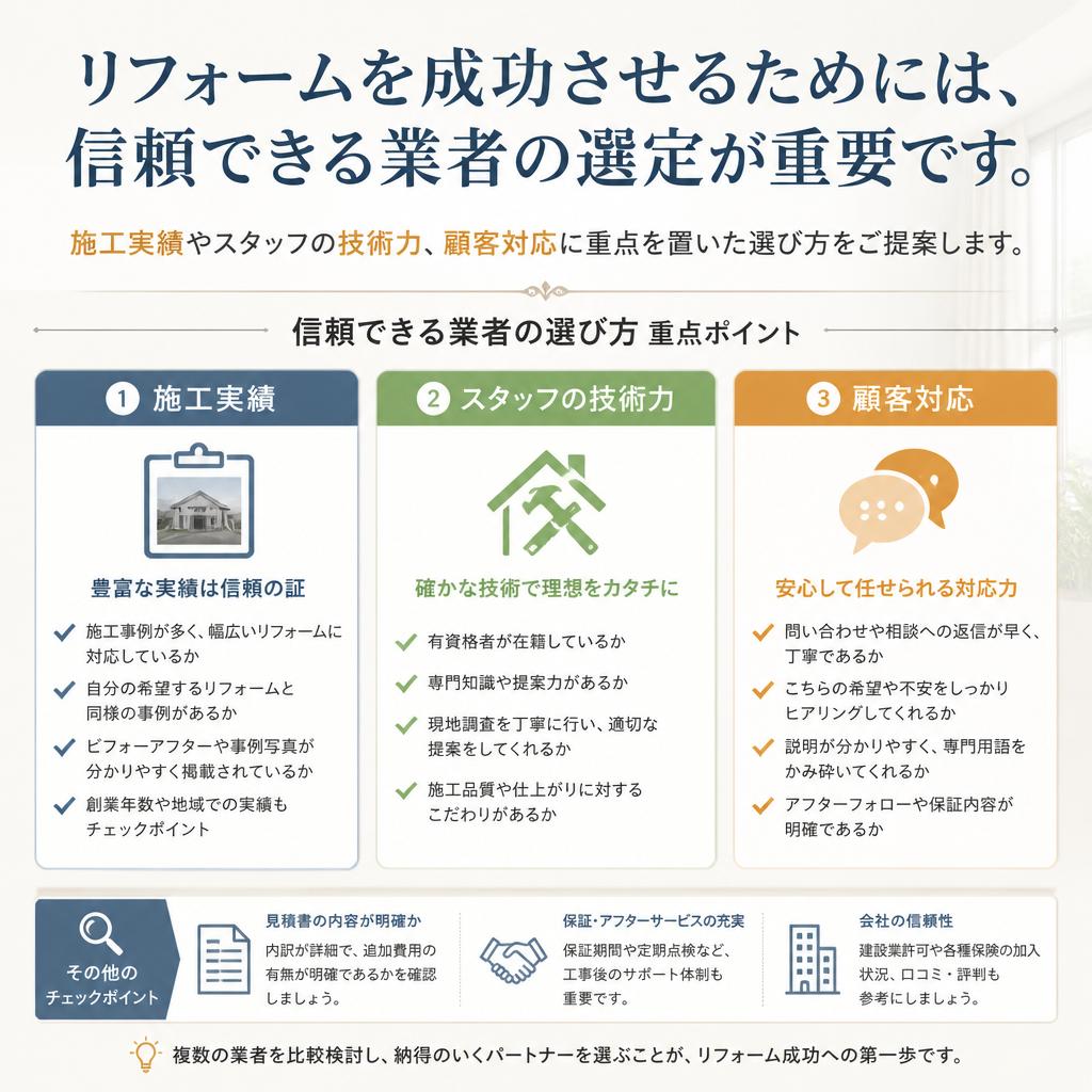 業者選びのポイント