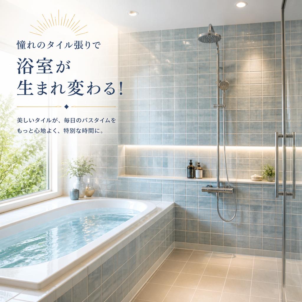 憧れのタイル張りで浴室が生まれ変わる！