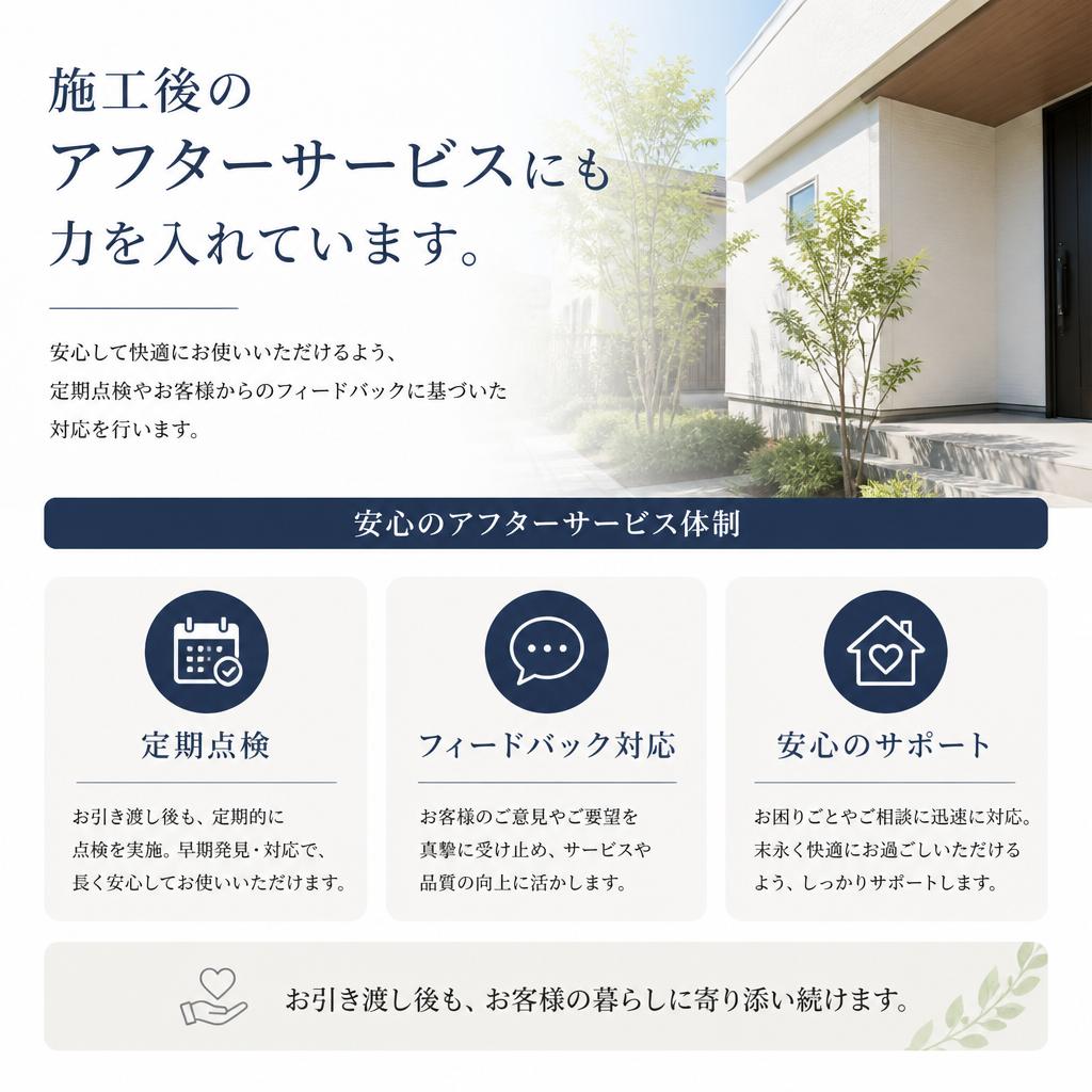 安心のアフターサポート
