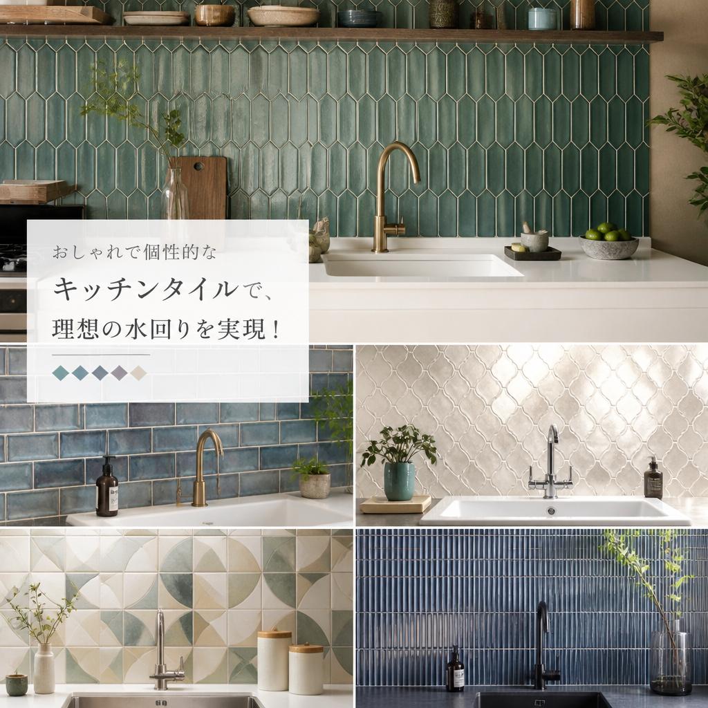 おしゃれで個性的なキッチンタイルで、理想の水回りを実現！