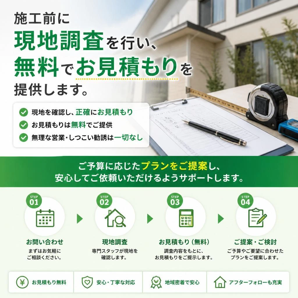 見積りは無料！安心のサポート