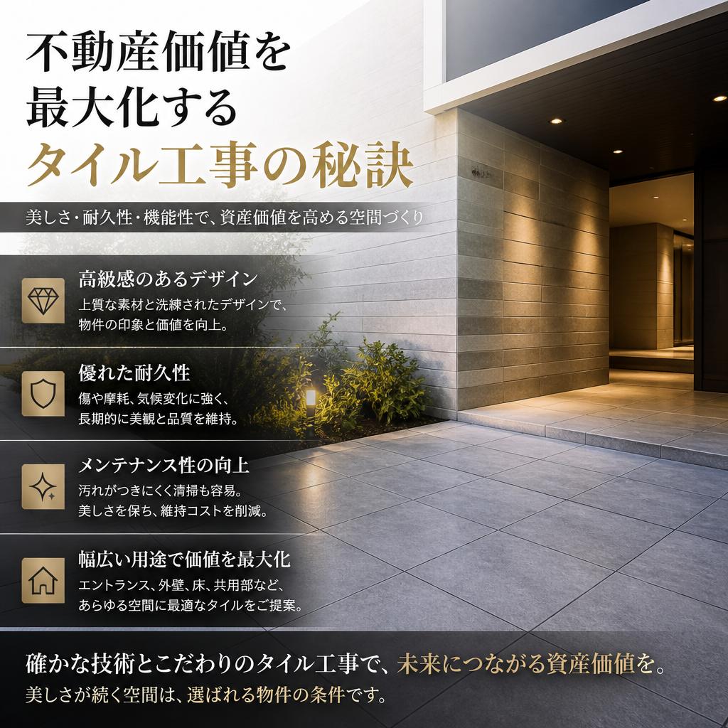 不動産価値を最大化するタイル工事の秘訣